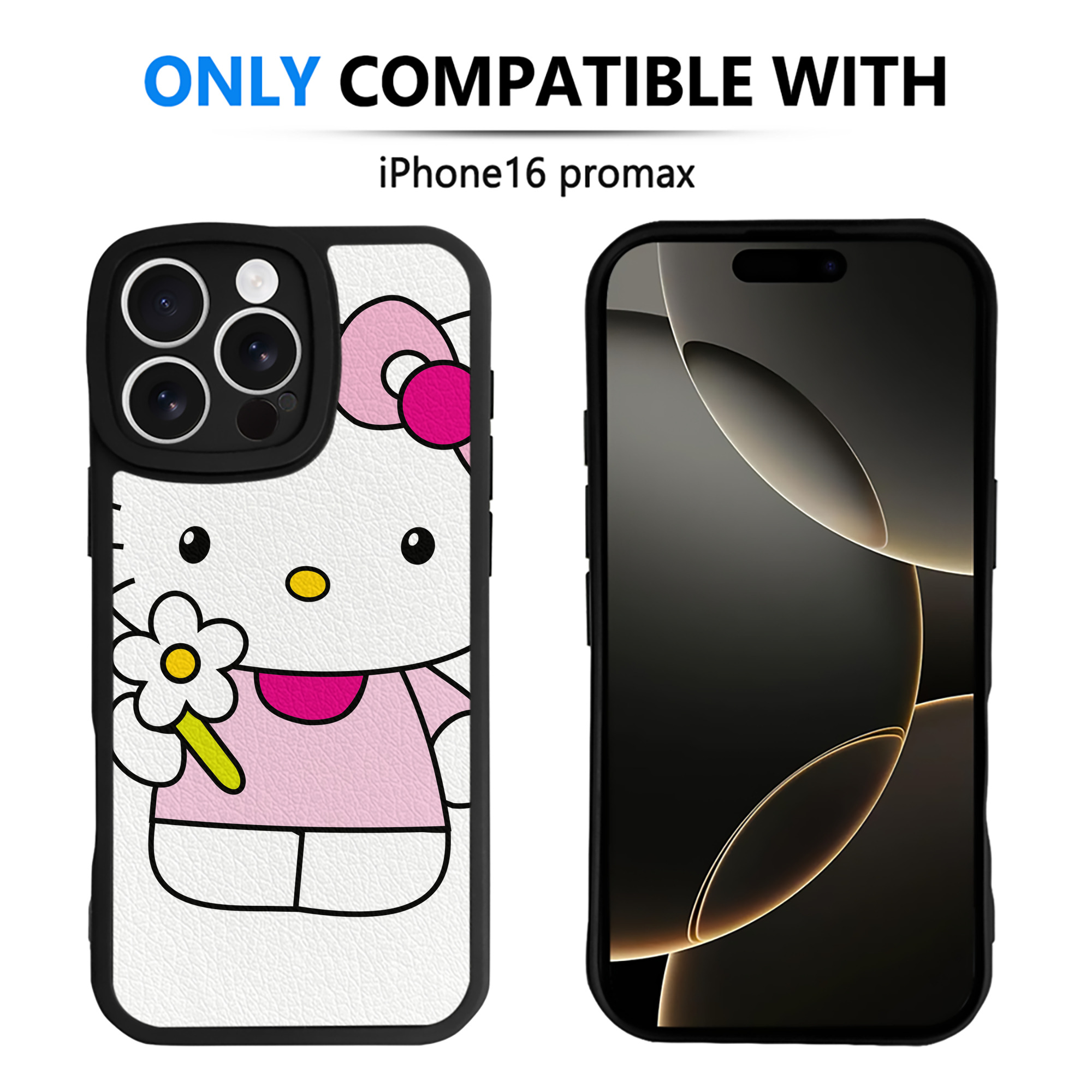 （画像用） Hello Kitty ハローキティ 【iPhone 16シリーズ対応】シリコンスマホケース（レザー調） 材質：シリコン